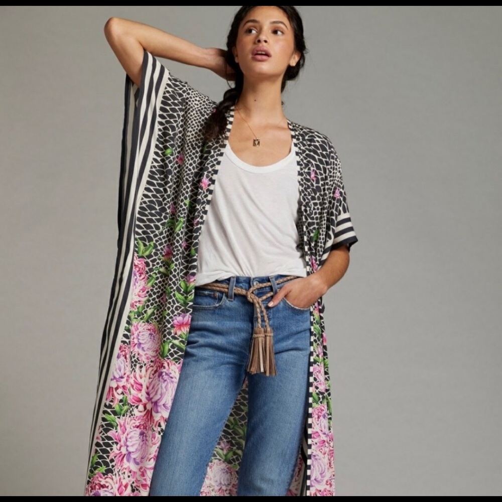 Anthropology MILA  Floral Kimono Duster